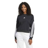 Felpa Donna Adidas Essentials 3-Stripes French Terry Nero | NonSoloSport