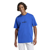 T-Shirt Uomo Adidas Essentials Linear Single Blu | NonSoloSport