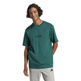 T-Shirt Uomo Adidas Essentials Linear Single Verde | NonSoloSport