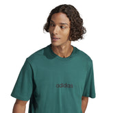 T-Shirt Uomo Adidas Essentials Linear Single Verde | NonSoloSport