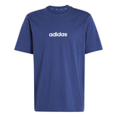 T-Shirt Uomo Adidas Essentials Linear Single Blu | NonSoloSport