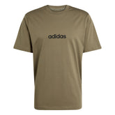 T-Shirt Uomo Adidas Essentials Linear Single Verde Oliva | NonSoloSport