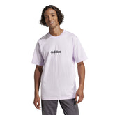T-Shirt Uomo Adidas Essentials Linear Single Lavanda | NonSoloSport