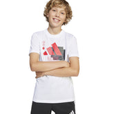 T-Shirt Bambino Adidas Camo Training Graphic Bianco | NonSoloSport