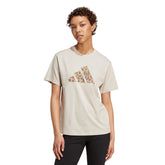 T-Shirt Donna Adidas Animal Graphic Beige | NonSoloSport