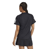 T-Shirt Donna Adidas Tennis Club 3 Stripes Climacool Nero | NonSoloSport