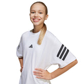 T-Shirt Ragazzo Adidas Future Icons 3-Stripes Bianco Nero | NonSoloSport