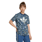 T-Shirt Bambino Adidas Originals x Liberty London Blu | NonSoloSport