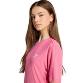 T-Shirt Bambino Adidas Wide Rib Rosa | NonSoloSport
