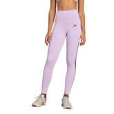 Leggings Donna Adidas Optime 3 Stripes Viola Nero | NonSoloSport