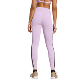 Leggings Donna Adidas Optime 3 Stripes Viola Nero | NonSoloSport