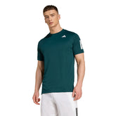 T-Shirt Uomo Adidas Club Tennis Climacool 3 Stripes Verde | NonSoloSport