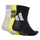 Calze Bambino Adidas Smiley 3 Pack Nero Giallo Grigio | NonSoloSport