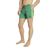 Costume Uomo Adidas 3 Stripes 5 Inch Verde Giallo | NonSoloSport