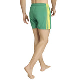 Costume Uomo Adidas 3 Stripes 5 Inch Verde Giallo | NonSoloSport