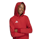 Felpa Ragazzo Adidas Entrada26 Rosso Bianco | NonSoloSport
