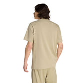 T-Shirt Uomo Adidas Essentials Linear Beige Nero | NonSoloSport