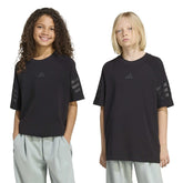 T-Shirt Ragazzo Adidas Future Icons 3 Stripes Nero | NonSoloSport