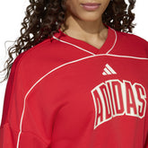 Felpa Donna Adidas Stadium Rosso Bianco | NonSoloSport