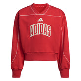 Felpa Donna Adidas Stadium Rosso Bianco | NonSoloSport