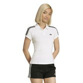 Polo Manica Corta Donna Adidas 3-Stripes Bianco Nero | NonSoloSport