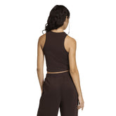 Canotta Donna Adidas Essentials Ribbed Marrone | NonSoloSport