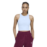 Canotta Donna Adidas Essentials Ribbed Azzurro | NonSoloSport