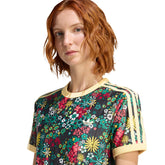T-Shirt Donna Adidas Originals x Liberty London 3 Stripes Verde Multicolor | NonSoloSport