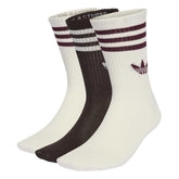 Calza Adidas 3 Stripes 3 Pack Bianco Marrone | NonSoloSport