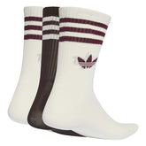 Calza Adidas 3 Stripes 3 Pack Bianco Marrone | NonSoloSport