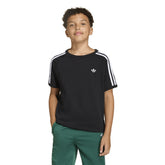 T-Shirt Ragazzo Adidas 3 Stripes Nero Bianco | NonSoloSport