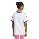 T-Shirt Ragazzo Adidas 3 Stripes Bianco Nero | NonSoloSport