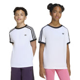 T-Shirt Ragazzo Adidas 3 Stripes Bianco Nero | NonSoloSport