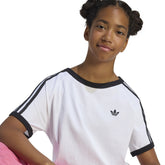 T-Shirt Ragazzo Adidas 3 Stripes Bianco Nero | NonSoloSport