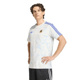 T-Shirt Uomo Adidas Argentina Stampa All Over Bianco Azzurro | NonSoloSport