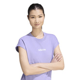 T-Shirt Donna Adidas Essentials Linear Lilla | NonSoloSport