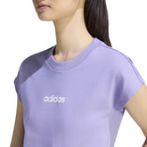 T-Shirt Donna Adidas Essentials Linear Lilla | NonSoloSport