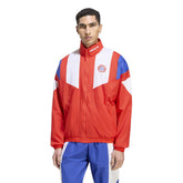 Giacca Allenamento Uomo Adidas FC Bayern München Rosso Bianco | NonSoloSport