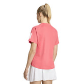 T-Shirt Donna Adidas Climacool 3-Stripes Club Rosa Bianco | NonSoloSport