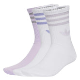 Calze Adidas 3 Stripes Glitter 3 Pack Bianco Lilla | NonSoloSport