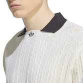 Polo Uomo Adidas Cable Knit Football Bianco | NonSoloSport