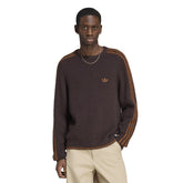 Maglione Uomo Adidas 3 Stripes Fluffy Marrone | NonSoloSport