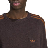 Maglione Uomo Adidas 3 Stripes Fluffy Marrone | NonSoloSport