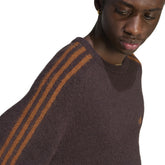 Maglione Uomo Adidas 3 Stripes Fluffy Marrone | NonSoloSport