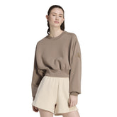 Felpa Donna Adidas Soft Lux Beige | NonSoloSport