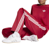 Pantalone Jogger Donna Adidas Satin SST Rosso Bianco | NonSoloSport
