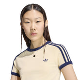 T-Shirt Donna Adidas Knitted Beige Blu | NonSoloSport