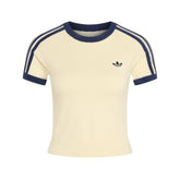 T-Shirt Donna Adidas Knitted Beige Blu | NonSoloSport