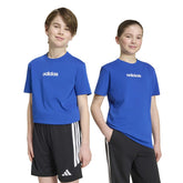 T-Shirt Ragazzo Adidas Essentials Blu Bianco | NonSoloSport