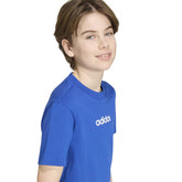 T-Shirt Ragazzo Adidas Essentials Blu Bianco | NonSoloSport